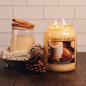 Toasted Eggnog Scented Candle -24 oz, Double Wick, Cheerful Candle