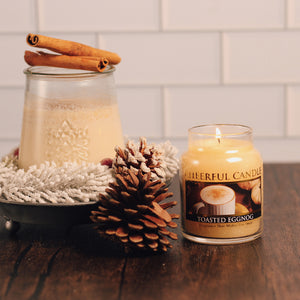 Toasted Eggnog Scented Candle - 6 oz, Single Wick, Cheerful Candle