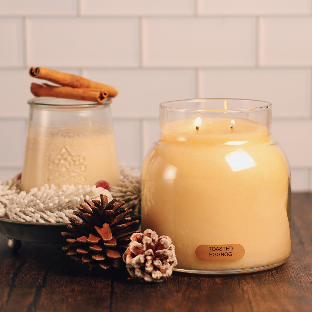 Toasted Eggnog Scented Candle - 34 oz, Double Wick, Papa Jar