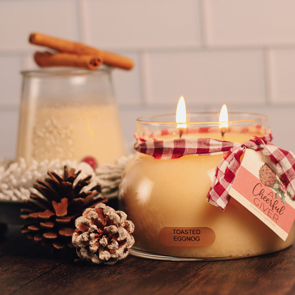 Toasted Eggnog Scented Candle - 22 oz, Double Wick, Mama Jar