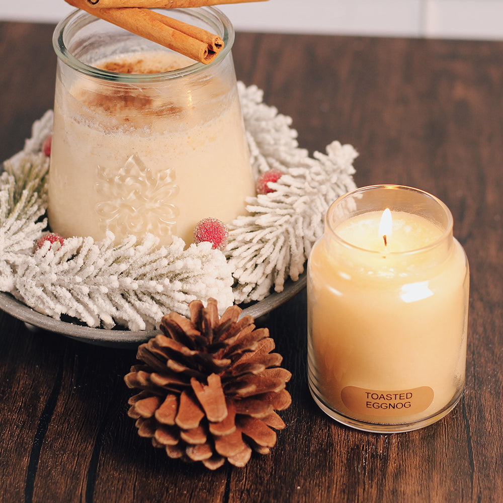 Toasted Eggnog Scented Candle - 6 oz, Single Wick, Baby Jar