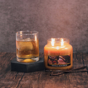 Vanilla Bourbon Scented Candle -16 oz, Double Wick, Cheerful Candle