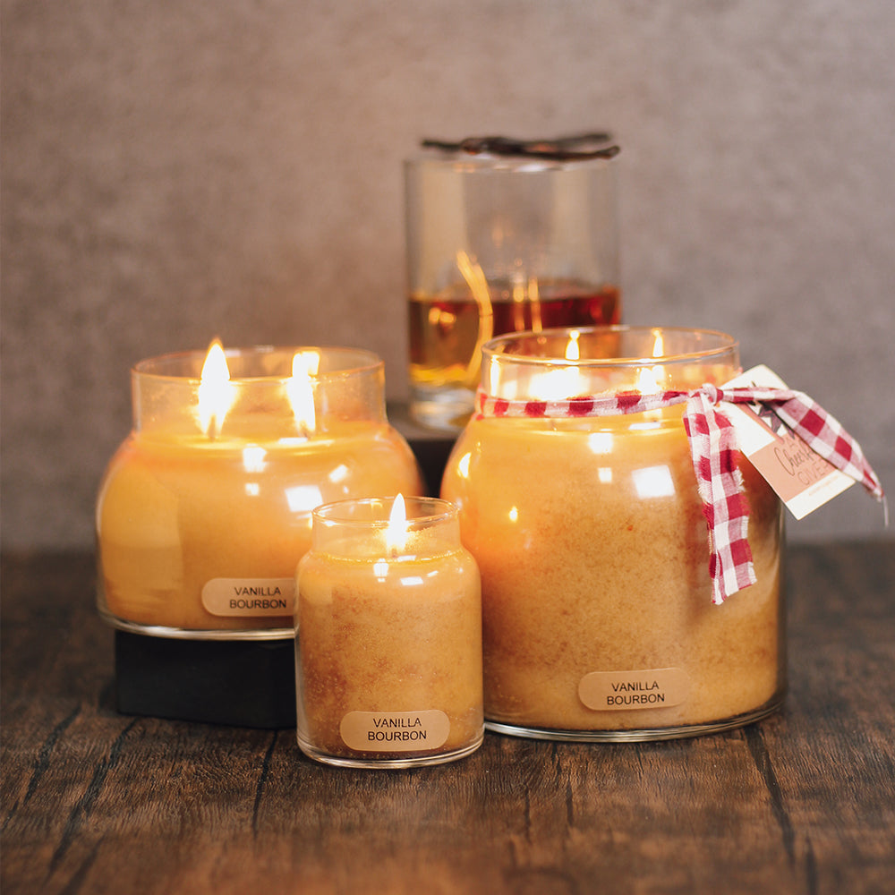 Vanilla Bourbon Scented Candle - 6 oz, Single Wick, Baby Jar