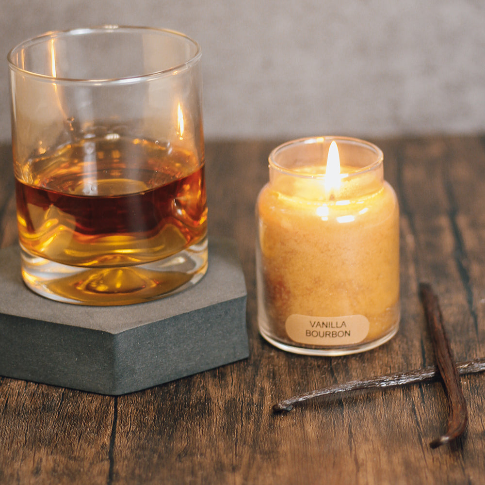 Vanilla Bourbon Scented Candle - 6 oz, Single Wick, Baby Jar