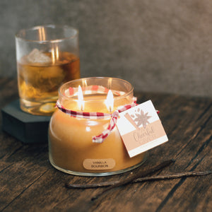 Vanilla Bourbon Scented Candle - 22 oz, Double Wick, Mama Jar