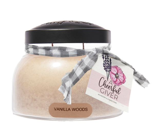 Vanilla Woods Scented Candle - 22 oz, Double Wick, Mama Jar