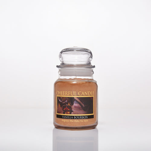 Vanilla Bourbon Scented Candle - 6 oz, Single Wick, Cheerful Candle