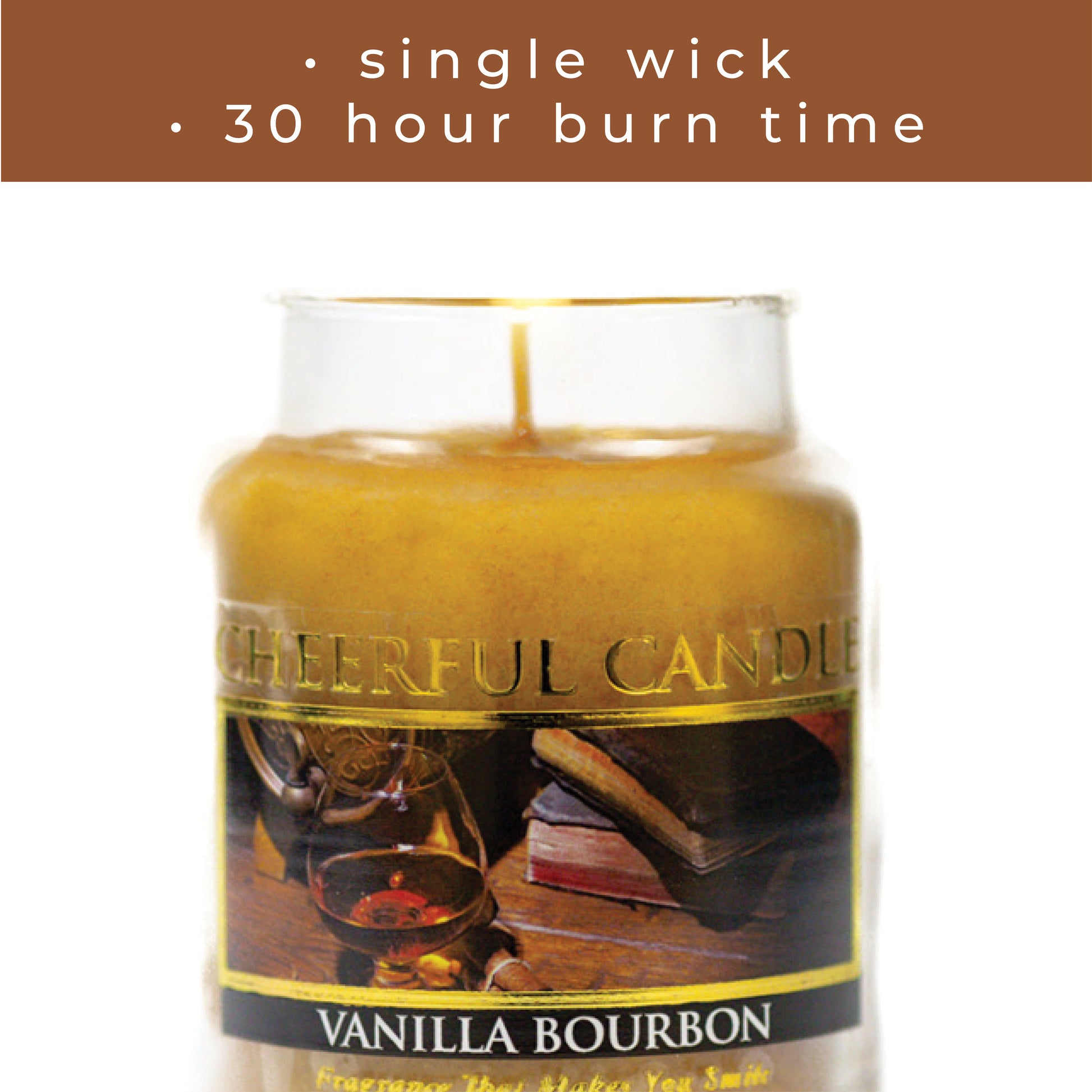 Vanilla Bourbon - 6 oz Cheerful Candle