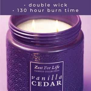 Vanilla Cedar - Zest For Life Candle