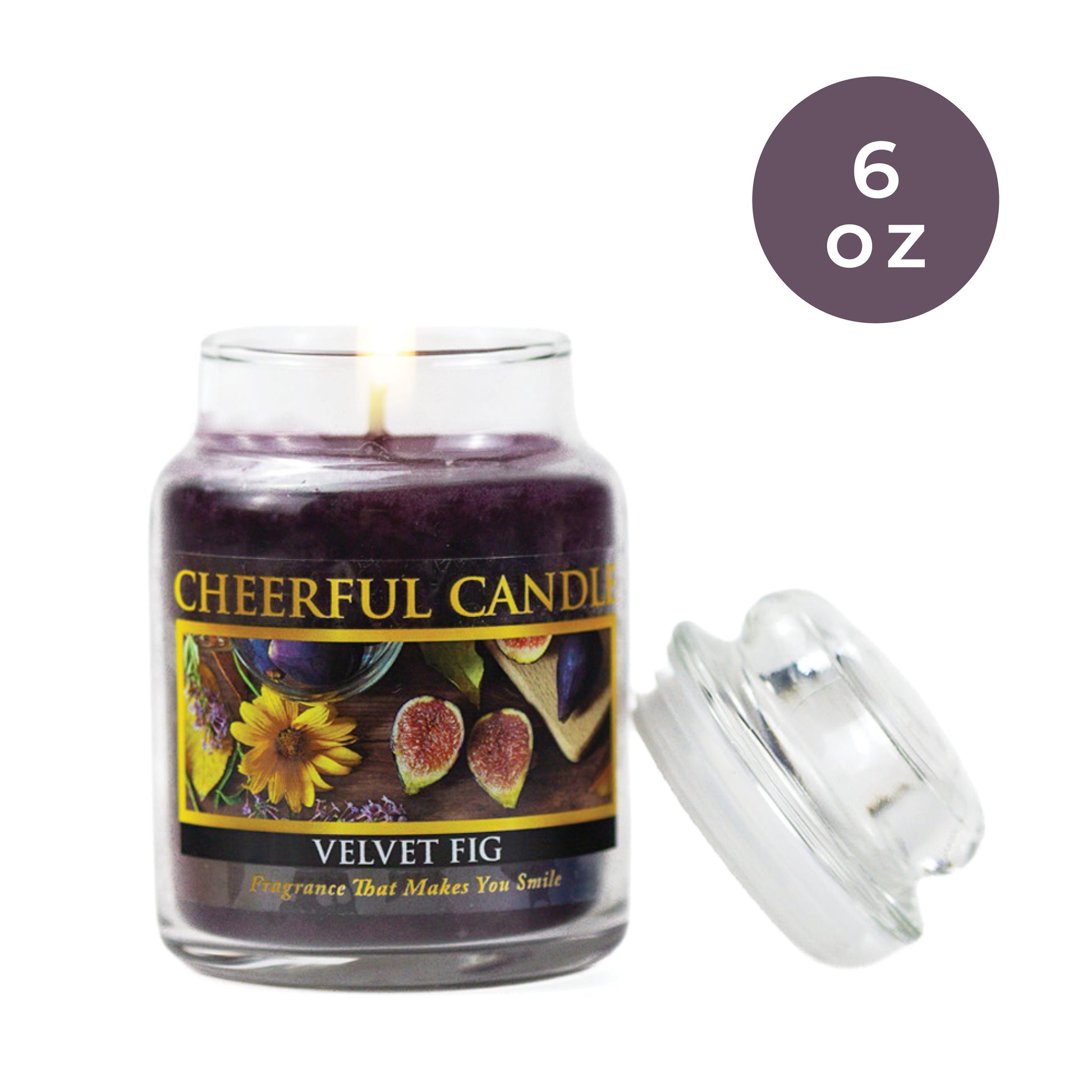 Velvet Fig - 6 oz Cheerful Candle