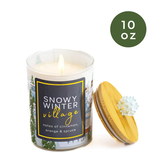 Snowy Winter Village - Seasonal Candle