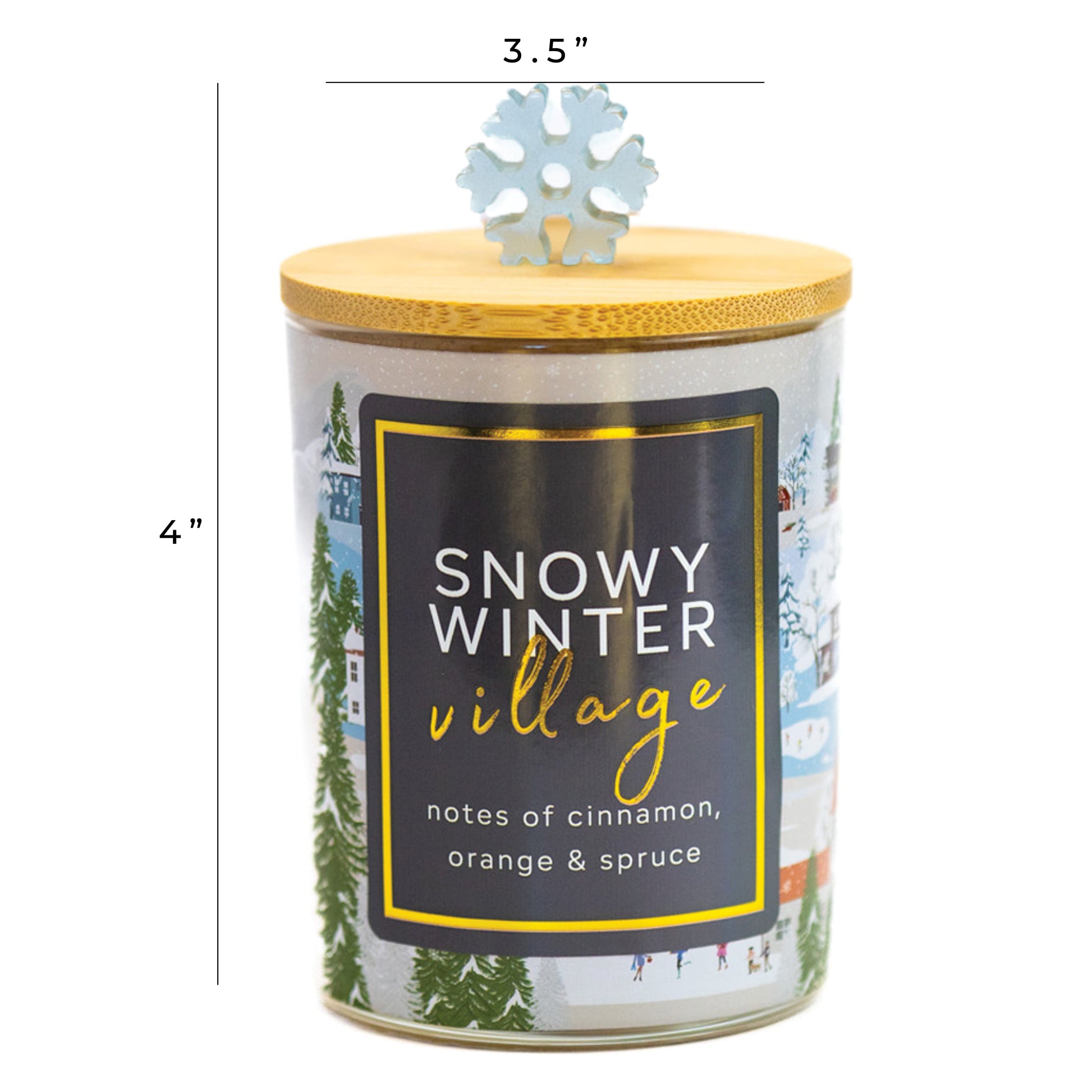 Snowy Winter Village - Seasonal Candle
