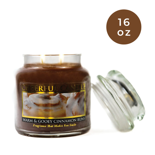 Warm & Gooey Cinnamon Buns - 16 oz Cheerful Candle