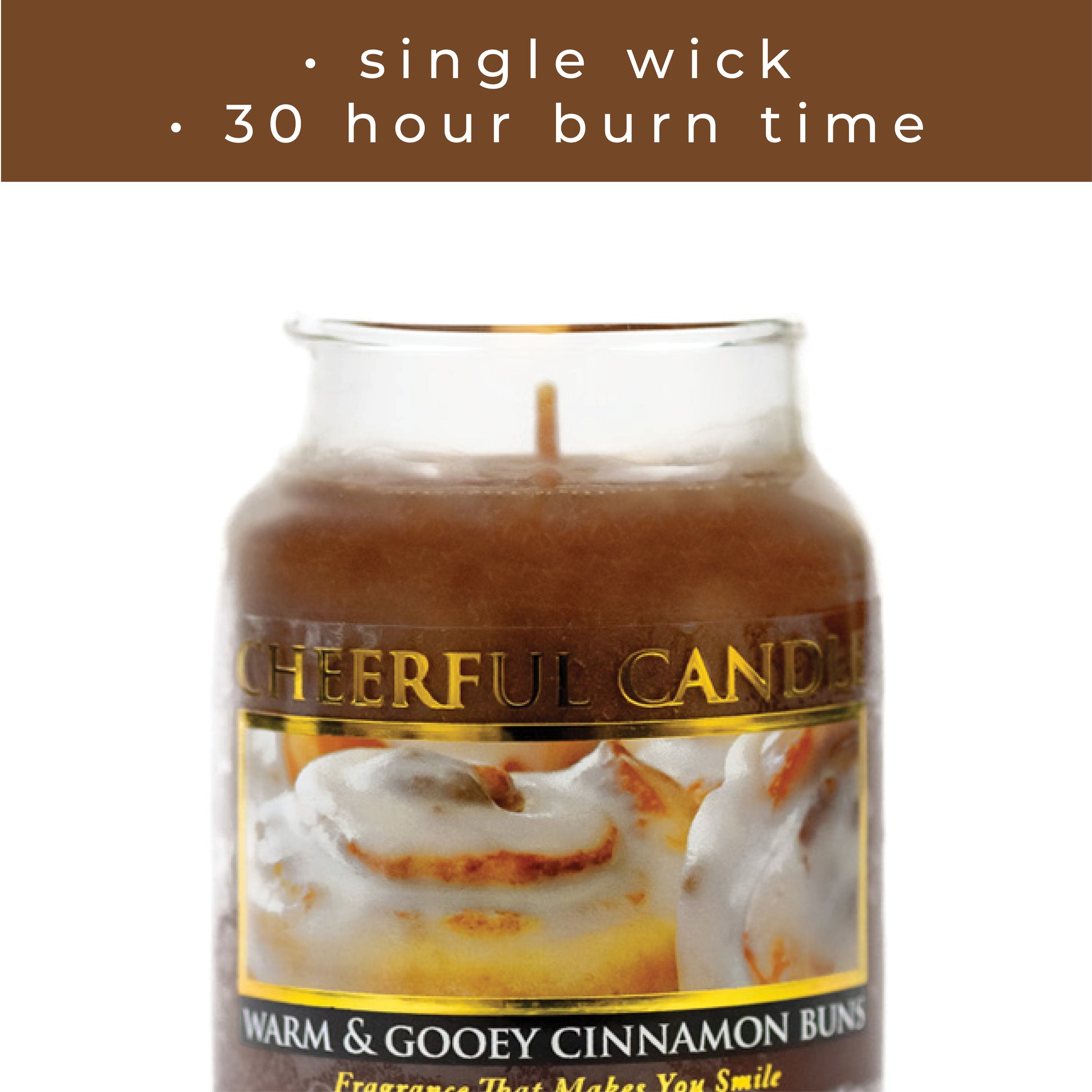 Warm & Gooey Cinnamon Buns - 6 oz Cheerful Candle