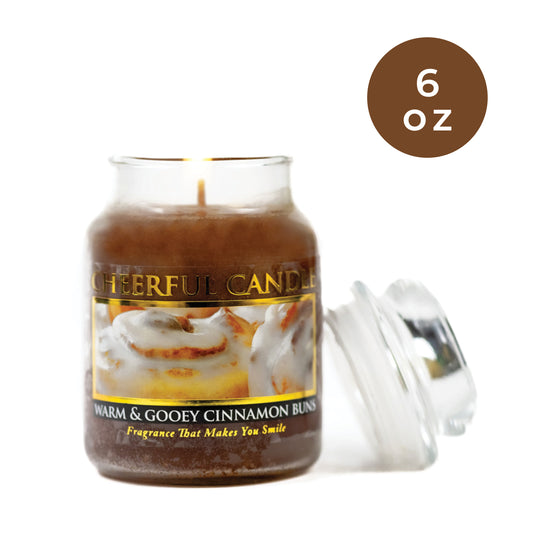Warm & Gooey Cinnamon Buns - 6 oz Cheerful Candle