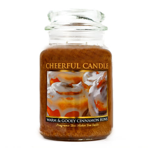 Warm & Gooey Cinnamon Buns - 24 oz Cheerful Candle