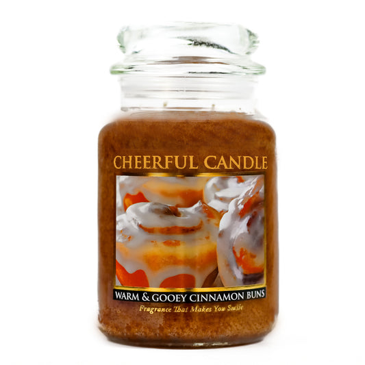 Warm & Gooey Cinnamon Buns - 24 oz Cheerful Candle
