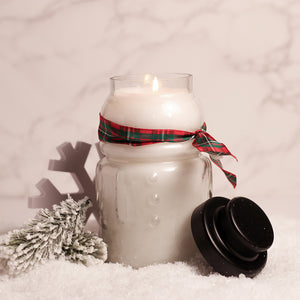 Welcome Wreath - Large Snowman Jar