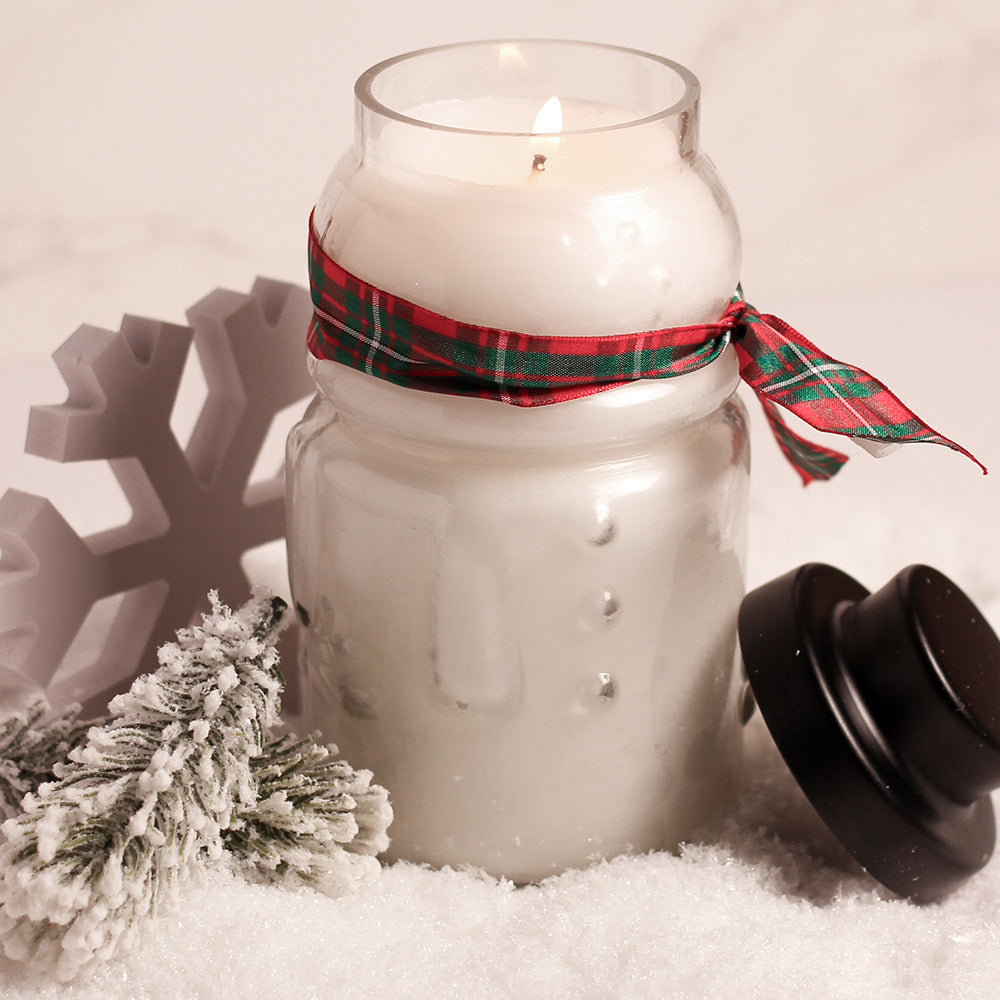 Welcome Wreath - Large Snowman Jar