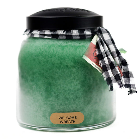 Welcome Wreath - 34 oz Papa Candle