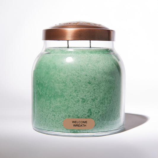 Welcome Wreath Scented Candle - 34 oz, Double Wick, Papa Jar