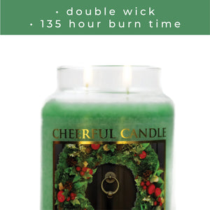 Welcome Wreath - 24 oz Cheerful Candle