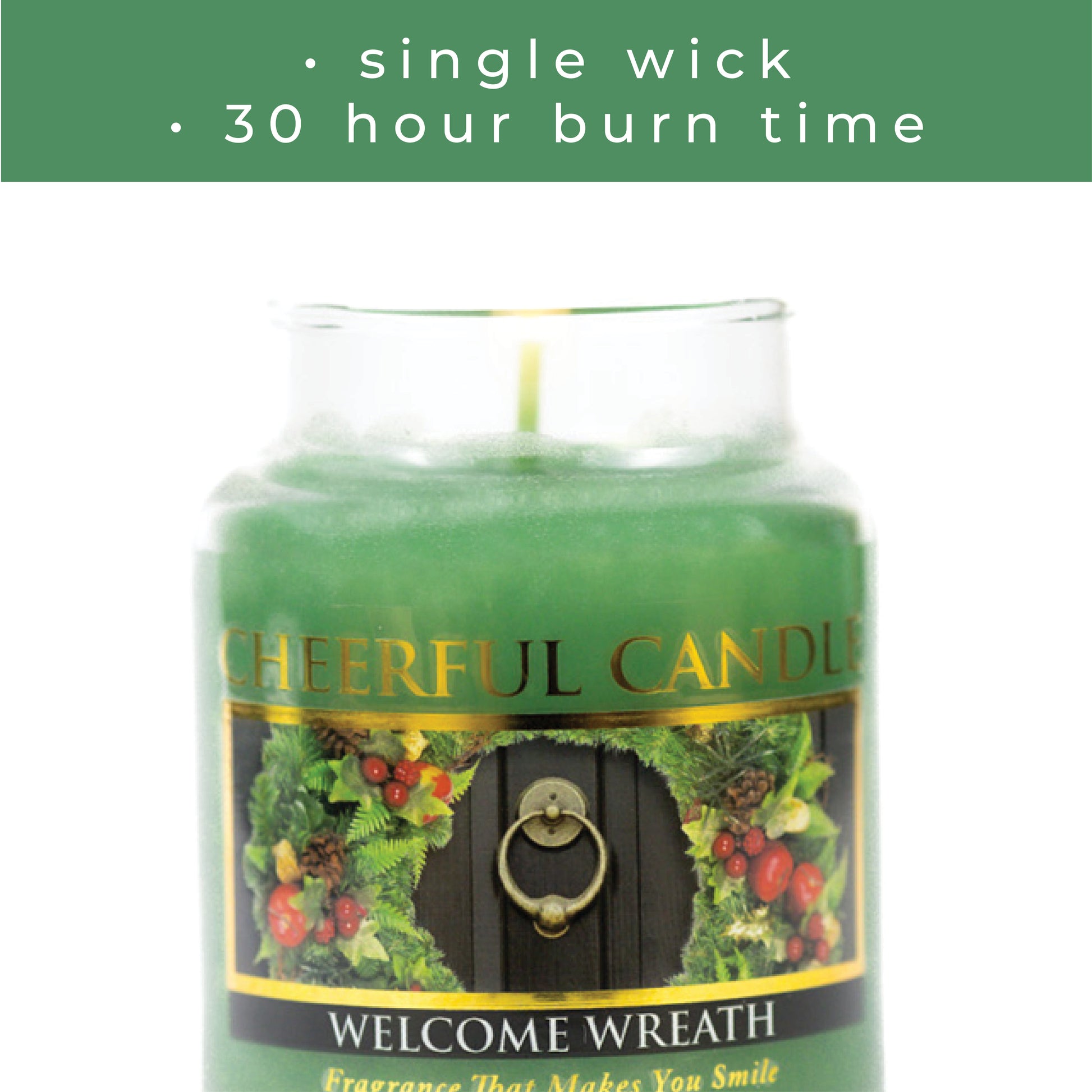 Welcome Wreath - 6 oz Cheerful Candle