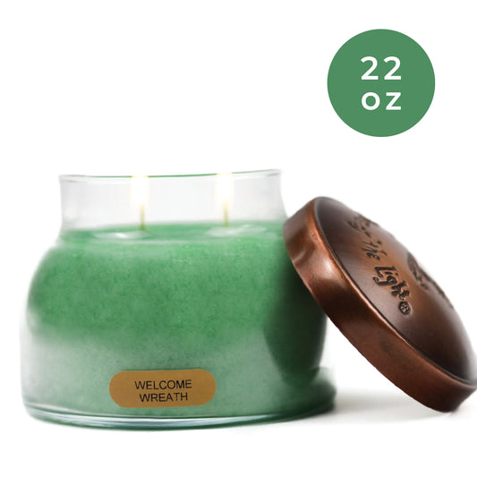 Welcome Wreath - 22 oz Mama Candle