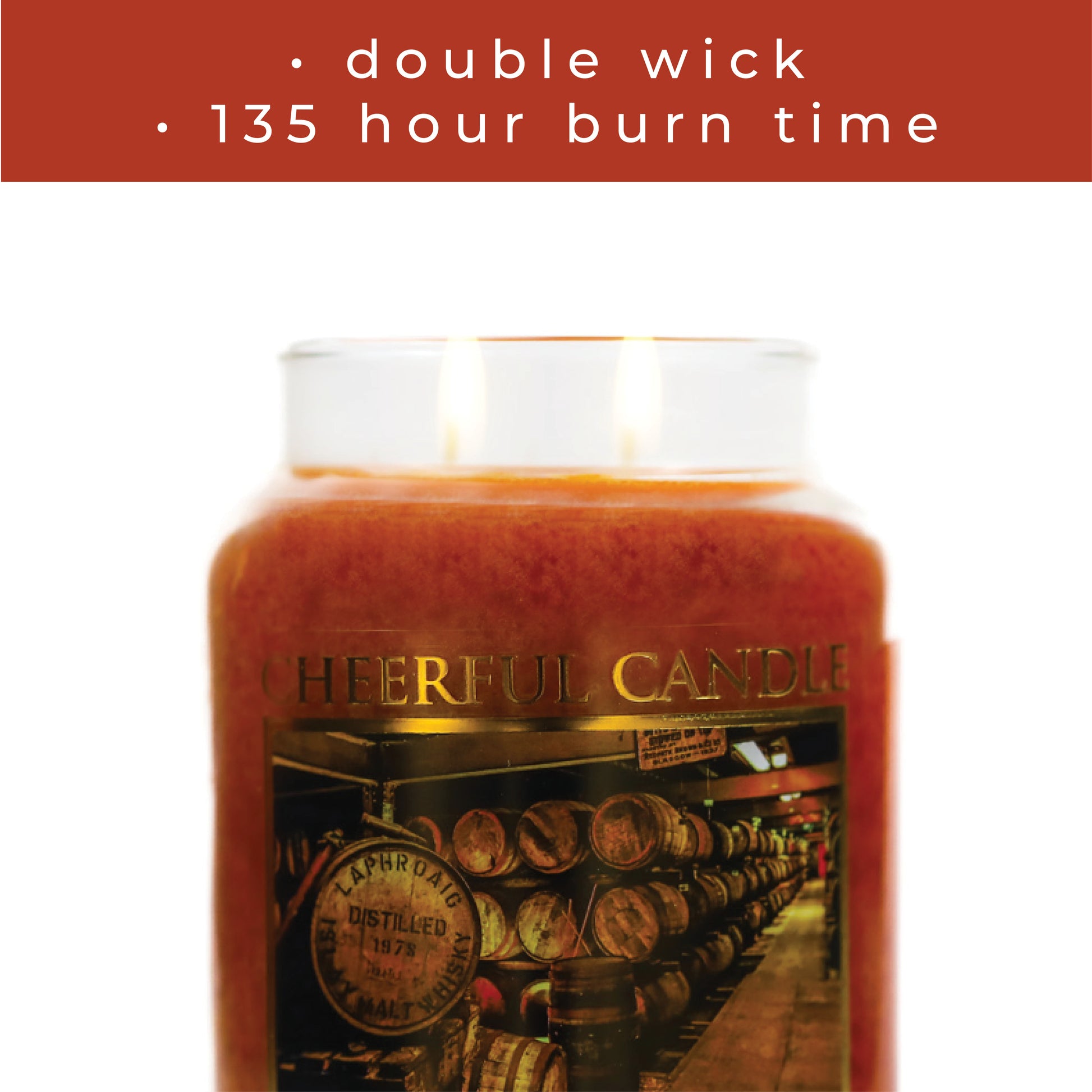 Whiskey Barrel - 24 oz Cheerful Candle