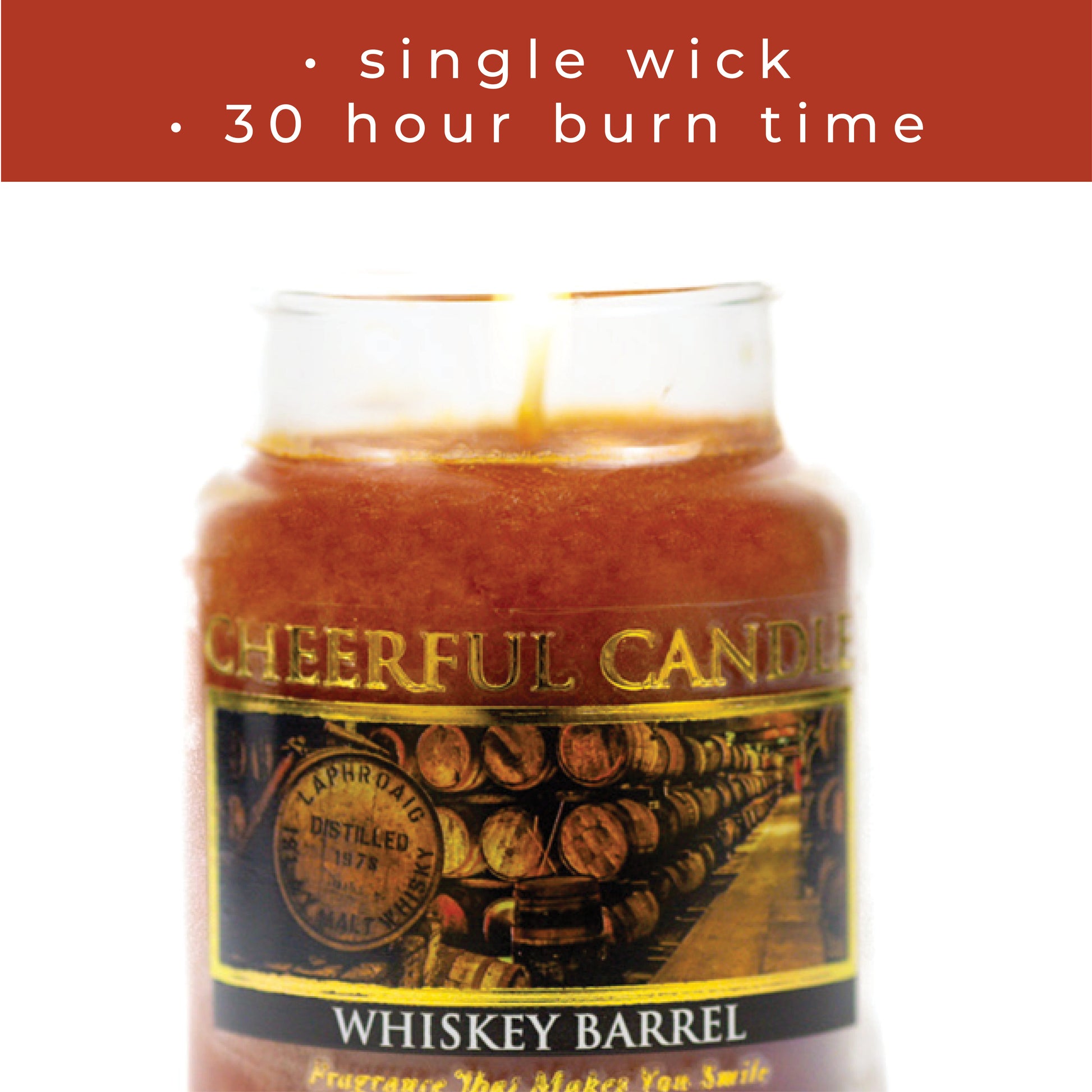 Whiskey Barrel - 6 oz Cheerful Candle