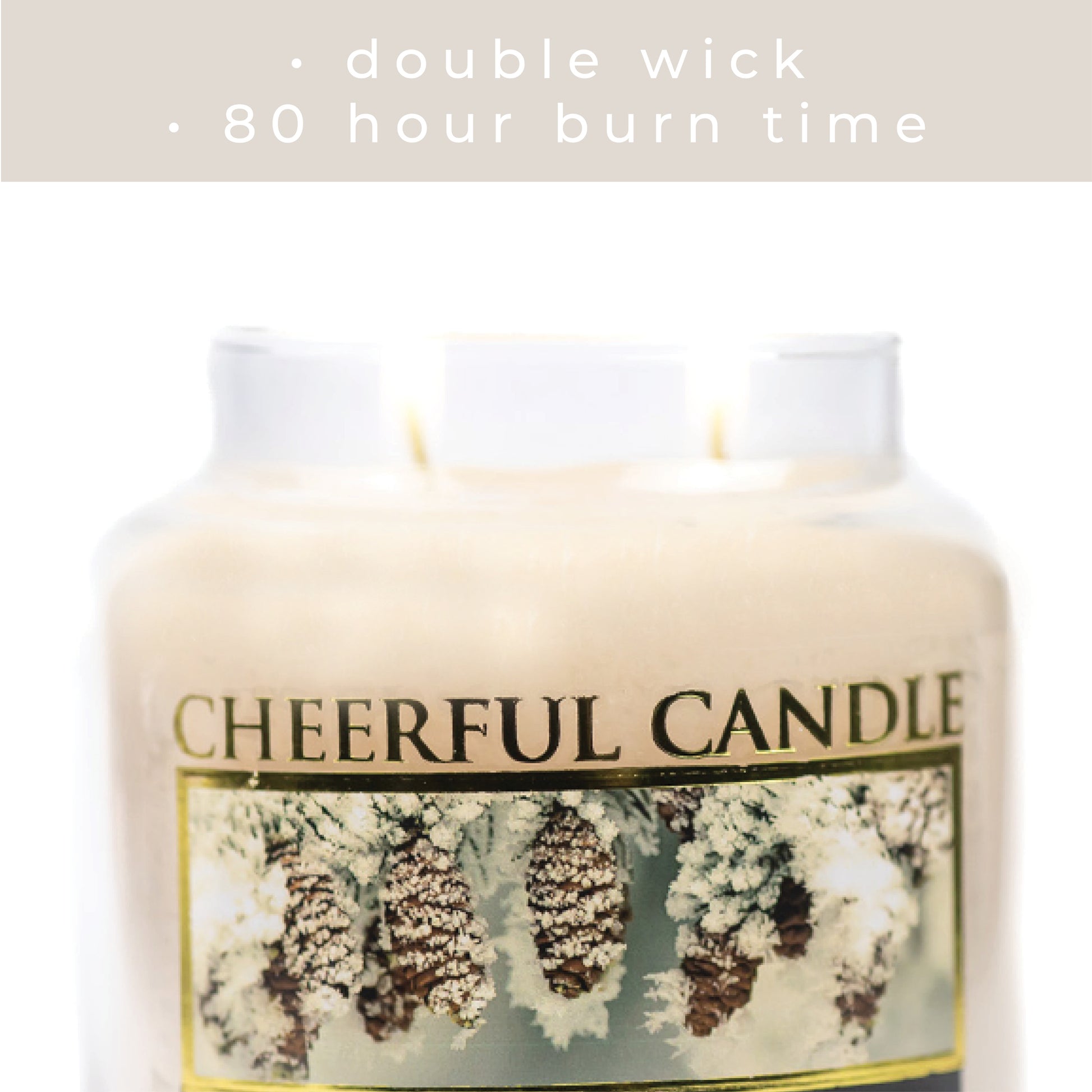 White Pinecone - 16 oz Cheerful Candle