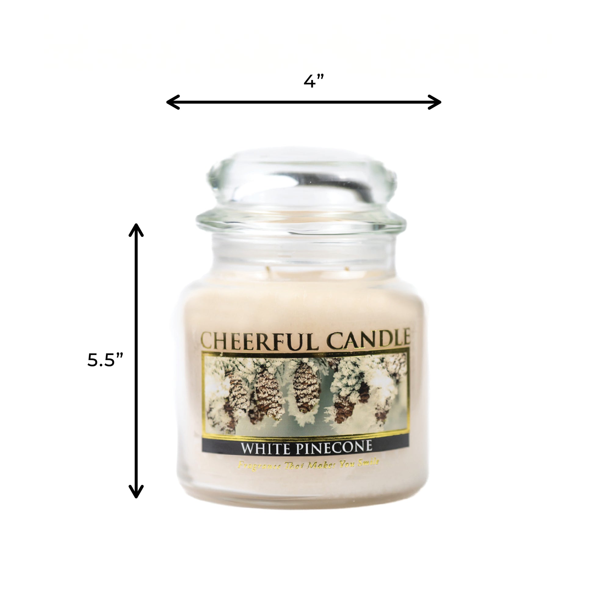 White Pinecone - 16 oz Cheerful Candle