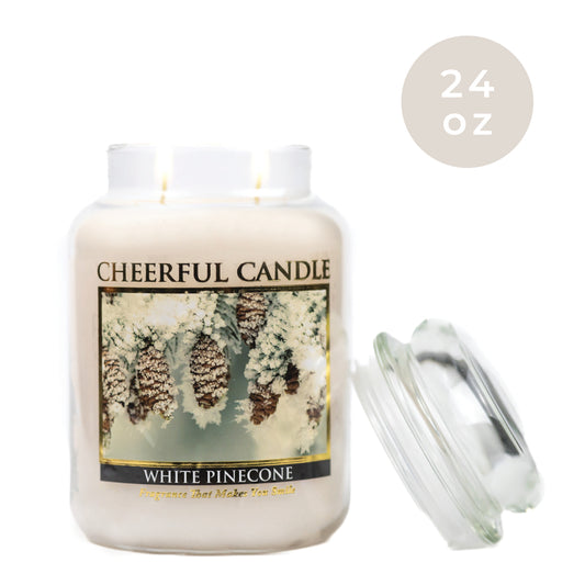 White Pinecone - 24 oz Cheerful Candle