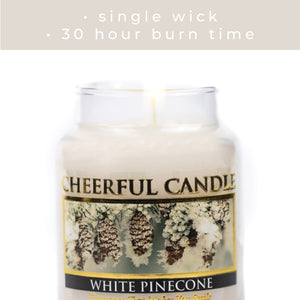 White Pinecone - 6 oz Cheerful Candle