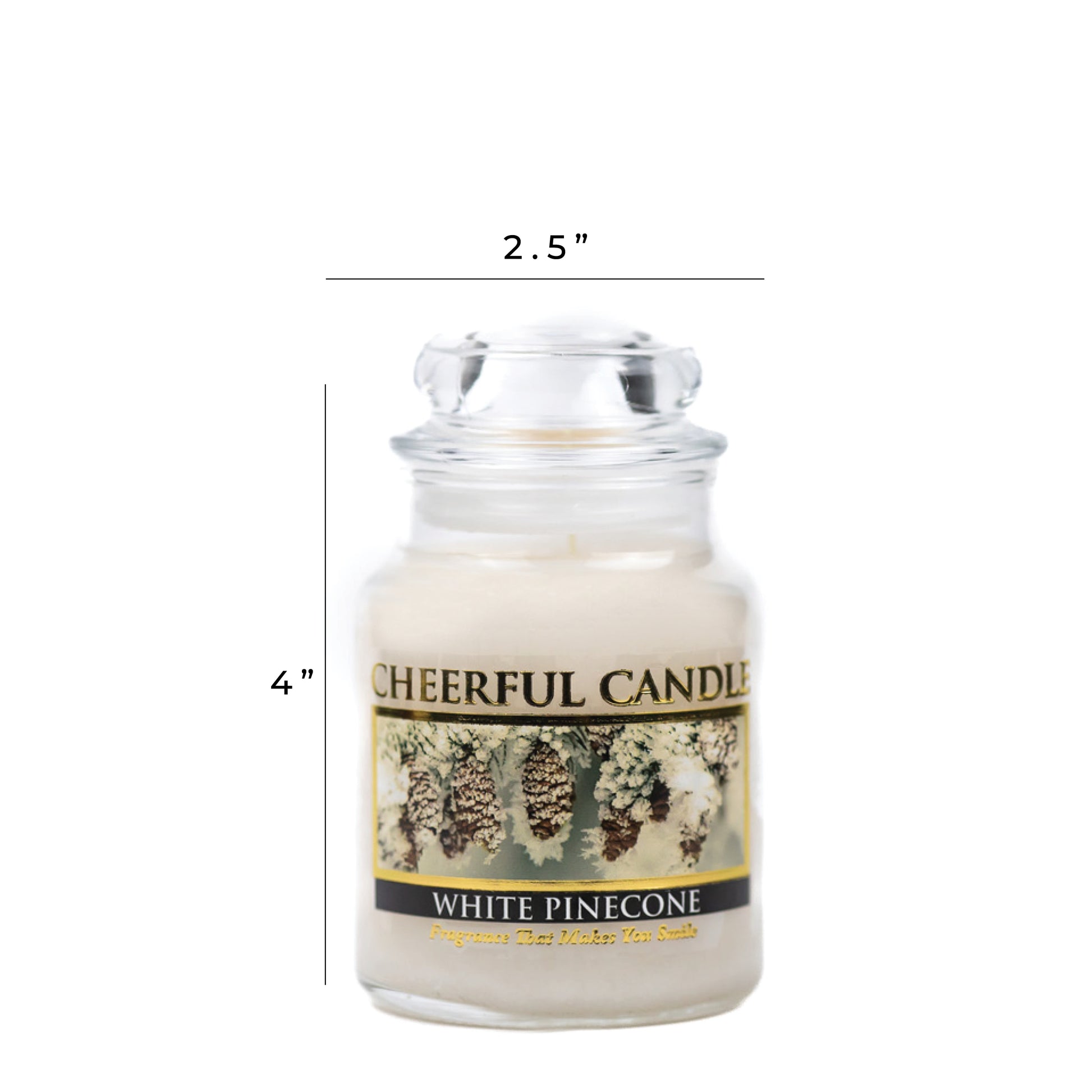 White Pinecone - 6 oz Cheerful Candle