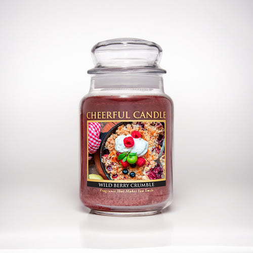 Wild Berry Crumble Scented Candle -24 oz, Double Wick, Cheerful Candle