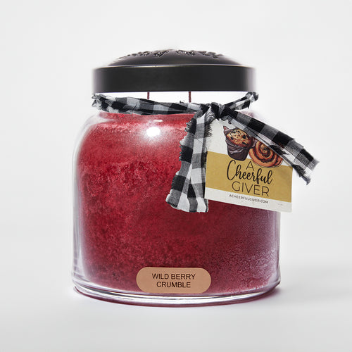Wild Berry Crumble Scented Candle - 34 oz, Double Wick, Papa Jar