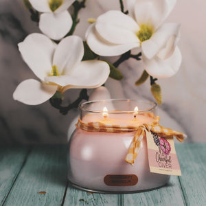 Windswept Magnolia Scented Candle - 22 oz, Double Wick, Mama Jar