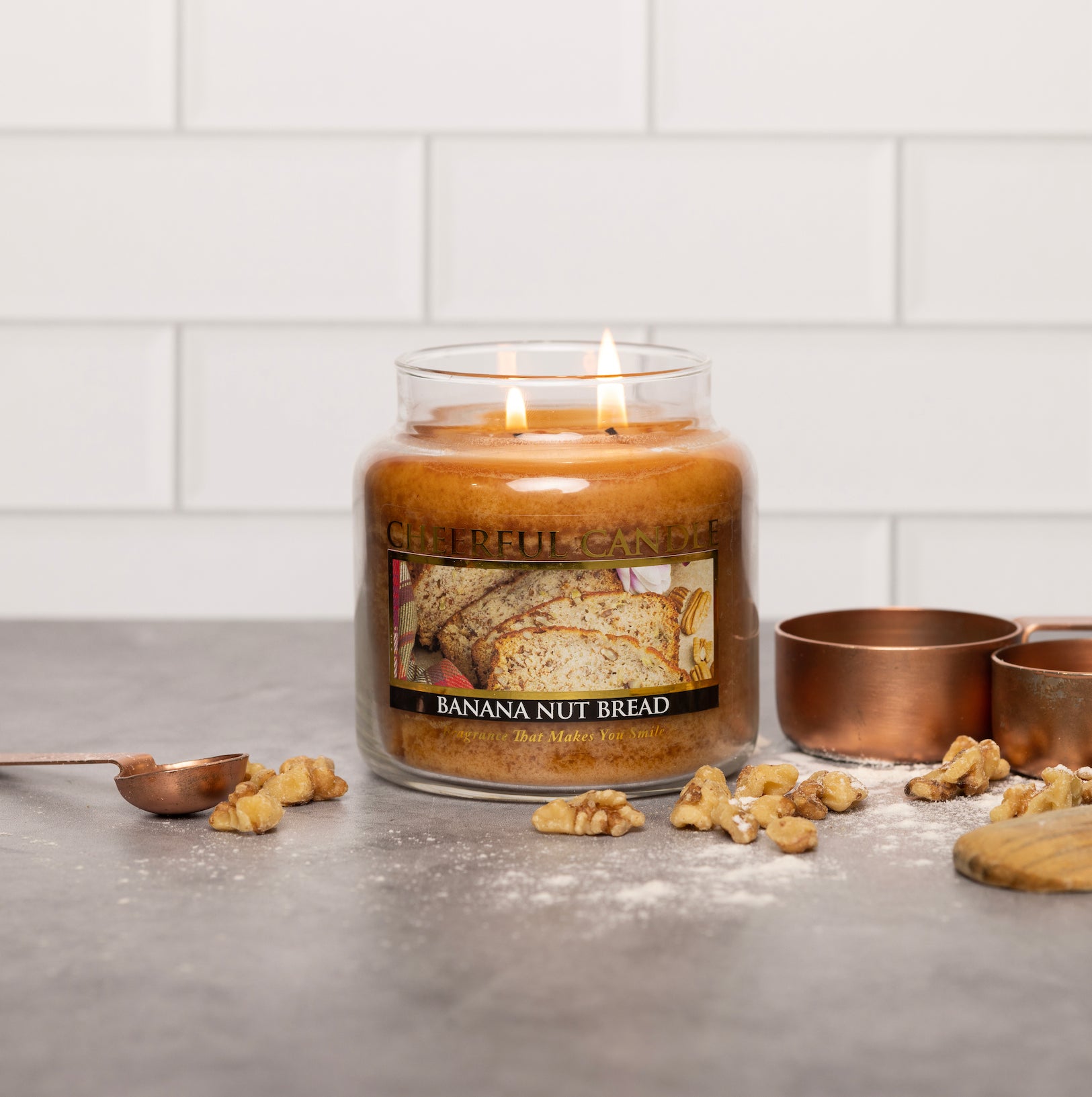 Banana Nut Bread - 16 oz Cheerful Candle