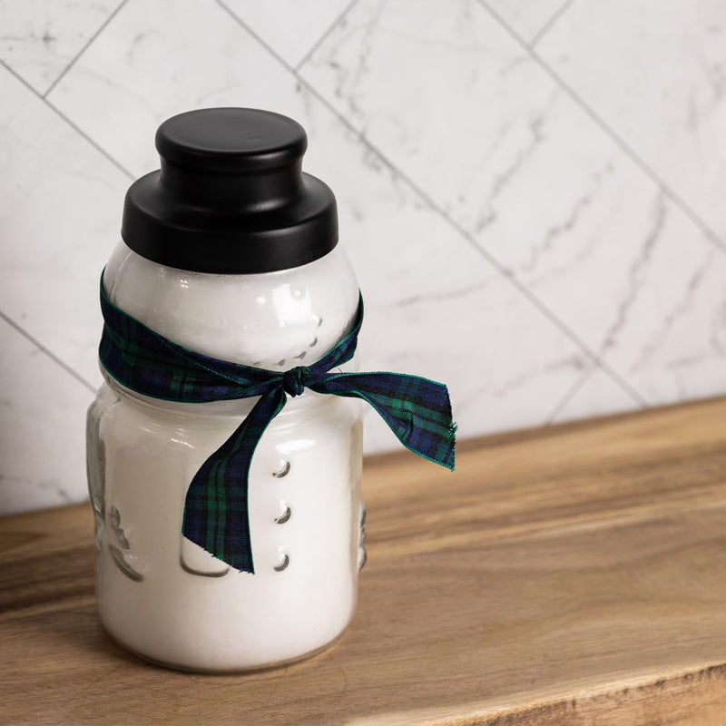 Candy Cane - Large Snowman Jar