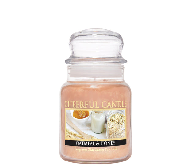Oatmeal & Honey Scented Candle - 6 oz, Single Wick, Cheerful Candle