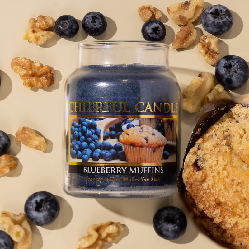 Blueberry Muffins Scented Candle - 6 oz, Single Wick, Cheerful Candle Default Title