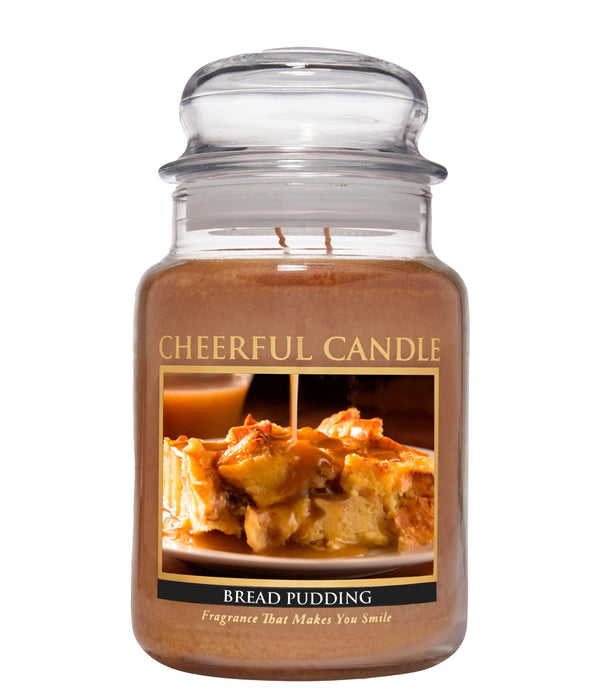 Bread Pudding Scented Candle -24 oz, Double Wick, Cheerful Candle
