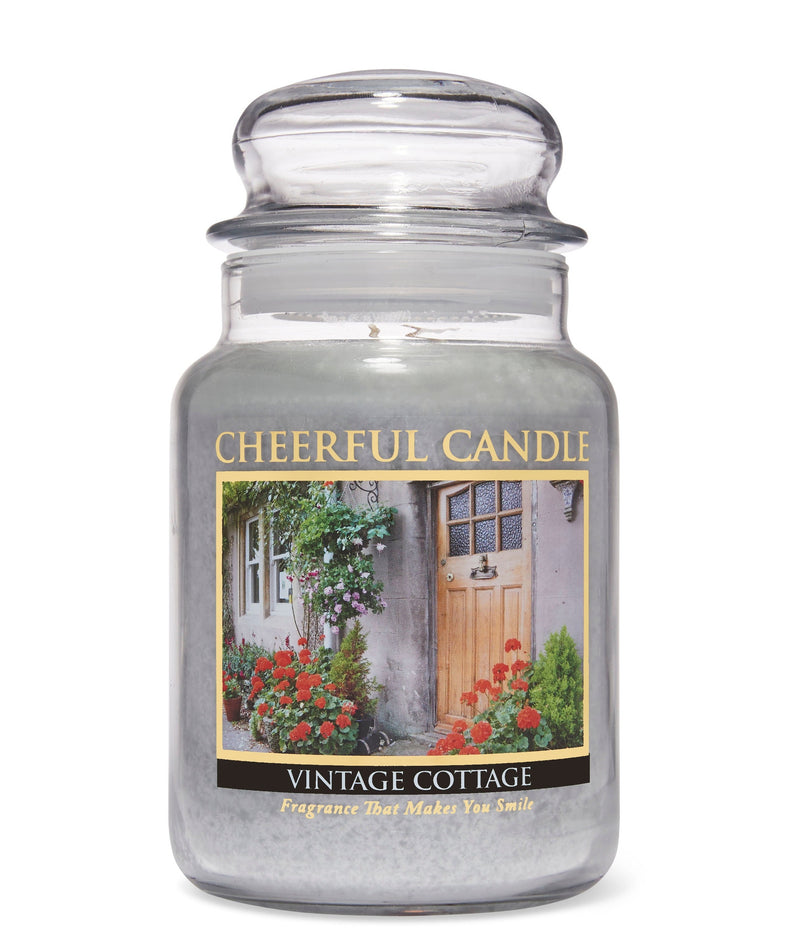 Vintage Cottage Scented Candle -24 oz, Double Wick, Cheerful Candle