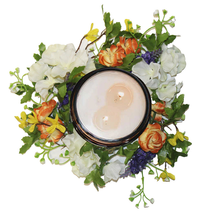 Forsythia Lilac Rose - Candle Ring