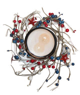 Americana Star with Berries - Candle Ring