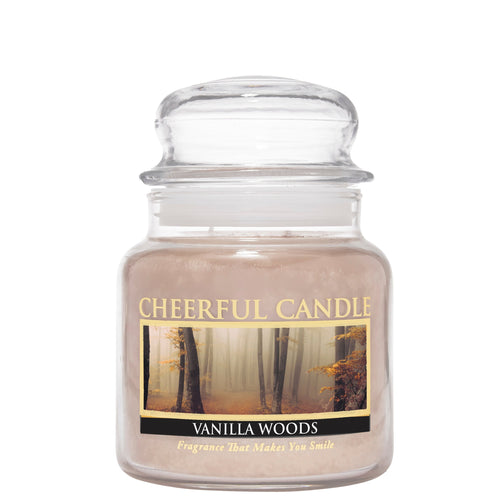 Vanilla Woods Scented Candle -16 oz, Double Wick, Cheerful Candle