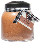 Italian Leather Scented Candle - 34 oz, Double Wick, Papa Jar