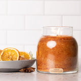 Orange Cinnamon Clove Scented Candle - 34 oz, Double Wick, Papa Jar Primative Black Lid