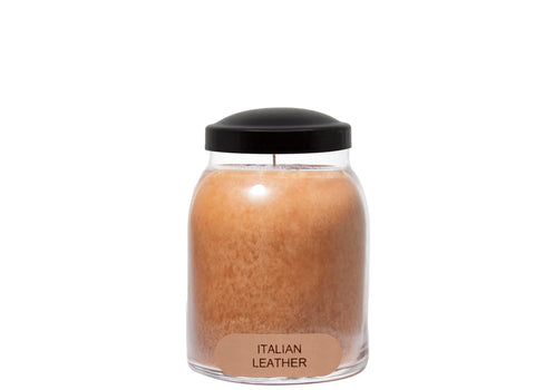 Italian Leather Scented Candle - 6 oz, Single Wick, Baby Jar